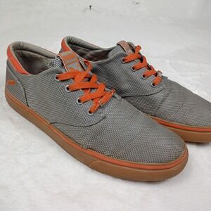 Puma SportLifestyle Mens 10.5 Grey Orange Woven Low Top Sneakers 357856 06‎